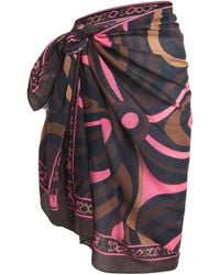 PUCCI - Cotton Printed Sarong - Lyst