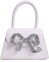 Self-Portrait - Micro Leather The Bow Bag - Lyst