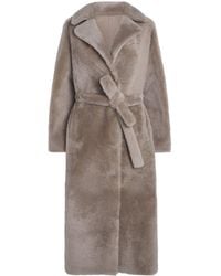 Yves Salomon - Lamb Fur Belted Coat - Lyst