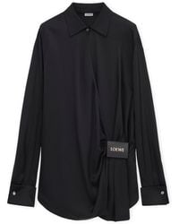 Loewe - Silk Draped Shirt - Lyst