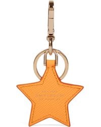 Smythson - Panama Leather Star Keyring - Lyst