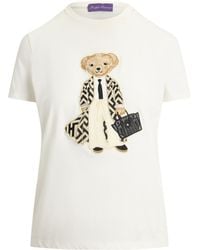 Ralph Lauren - Cotton Embroidered Polo Bear T-Shirt - Lyst