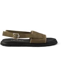 Prada - Canvas Sandals - Lyst