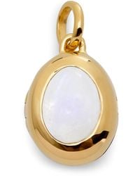 Monica Vinader - Vermeil And Moonstone June Birthstone Locket - Lyst