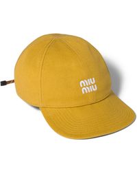 Miu Miu - Cotton Cord-Detail Baseball Cap - Lyst