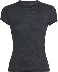 Skims - Semi-Sheer Ribbed T-Shirt - Lyst