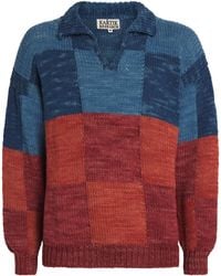 Kartik Research - Cotton Check Knitted Rugby Sweater - Lyst