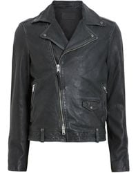 AllSaints - Leather Rosser Biker Jacket - Lyst