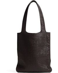Bottega Veneta - Small Leather Veneto Tote Bag - Lyst