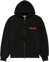 Balenciaga - Cotton Salon De Couture Zip-Up Hoodie - Lyst