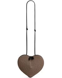 Alaïa - Raffia Le Coeur Shoulder Bag - Lyst