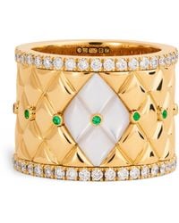 L'Atelier Nawbar - Large, Diamond, Emerald And Pearl Bond Street Ring - Lyst