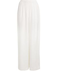 Eskandar Silk Wide-leg Trousers - White