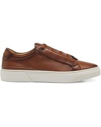 BOSS - Leather Lace-Up Sneakers - Lyst