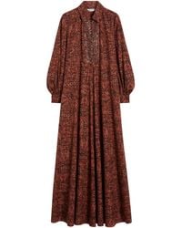 Max Mara - Cotton Printed Kaftan Maxi Dress - Lyst