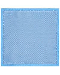 Eton - Silk Geometric Pocket Square - Lyst