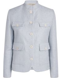Eleventy - Bouclé Tweed Jacket - Lyst