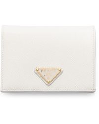 Prada - Small Saffiano Leather Bifold Wallet - Lyst