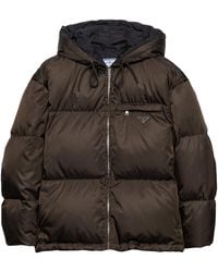 Prada - Re-Nylon Hooded Down Jacket - Lyst