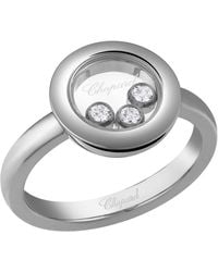 Chopard - And Diamond Happy Diamonds Icons Ring - Lyst