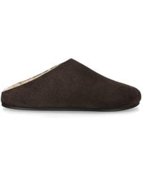 The Row - Hudson Suede Shearling Slides - Lyst