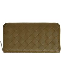Bottega Veneta - Leather Intrecciato Continental Zip Wallet - Lyst