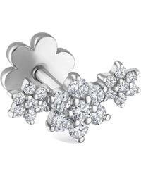 Maria Tash - Three Flower Garland Diamond Threaded Stud Earring - Lyst