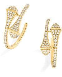 Marli New York - Small And Diamond Cleo Hoop Earrings - Lyst