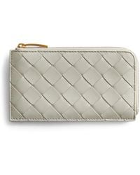 Bottega Veneta - Leather Intrecciato L-Zip Card Holder - Lyst