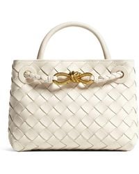 Bottega Veneta - Mini Leather Andiamo Top-Handle Bag - Lyst