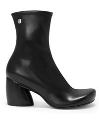 Loewe - Leather Oval Heeled Ankle Boots 70 - Lyst