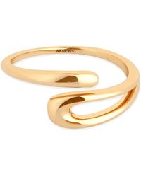 Astrid & Miyu - Yellow Gold-plated Molten Ring - Lyst
