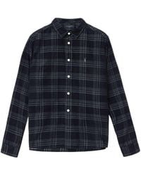 AllSaints - Organic Cotton Check Rockley Shirt - Lyst