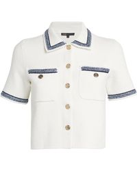 Maje - Cotton-Blend Bouclé Shirt - Lyst