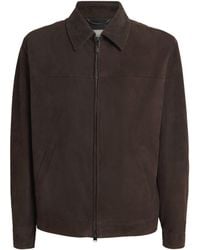 Canali - Goat Suede Zip-Up Jacket - Lyst