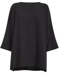 Eskandar - Silk Boat-Neck Top - Lyst