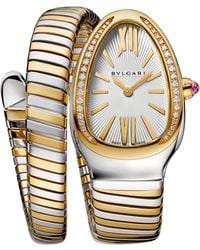 BVLGARI - Stainless Steel And Serpenti Tubogas Watch - Lyst