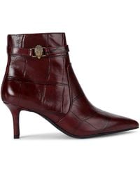 Kurt Geiger - Leather Croc-Embossed Kensington Ankle Boots - Lyst