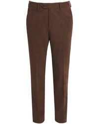 Corneliani - Cotton Twill Flat-Front Trousers - Lyst