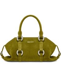 McQueen - Small Suede Farringdon Top-Handle Bag - Lyst