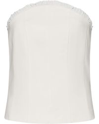 Marella - Ruffled-Neck Sleeveless Top - Lyst