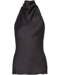 Balmain - Backless Crepe Satin Top - Lyst