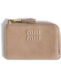 Miu Miu - Nappa Leather Envelope Card Holder - Lyst