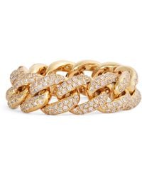 SHAY - Medium And Diamond Link Ring - Lyst