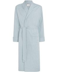 Harrods - Cotton Satin-Stripe Night Robe - Lyst