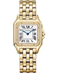 Cartier - Medium And Diamond Panthère De Watch - Lyst