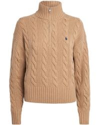 Polo Ralph Lauren - Wool-Cashmere Quarter-Zip Sweater - Lyst