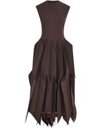 A.W.A.K.E. MODE - Panel Appliqué Midi Dress - Lyst