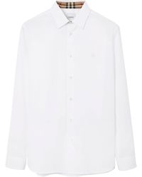 Burberry - Logo Cotton Shirt - Lyst