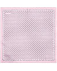 Eton - Silk Geometric Pocket Square - Lyst
